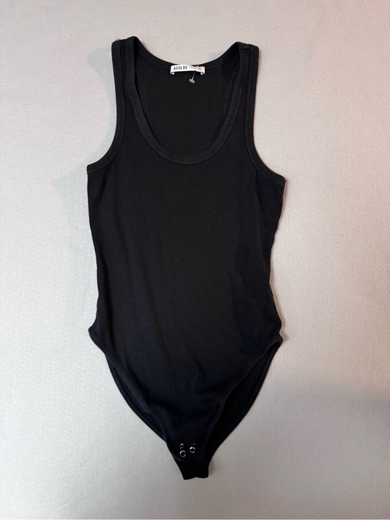 Agolde Tops - Agolde Black Ribbed Tank Bodysuit